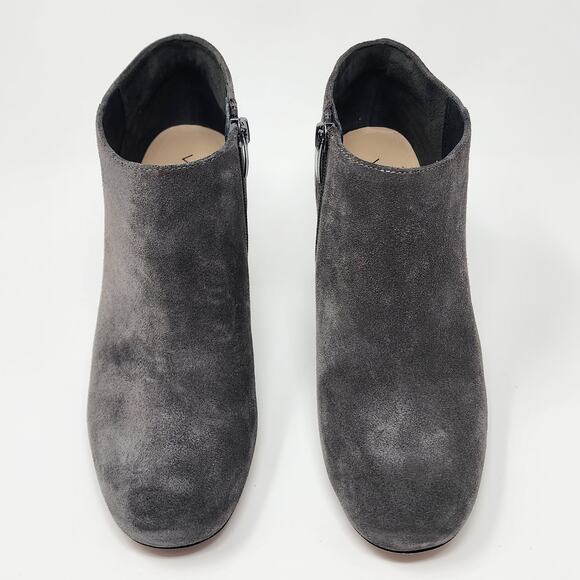 Via Spiga Silvie Grey Suede Covered Block Heel Booties with inside Zip. EUC 7.5M - Picture 3 of 10